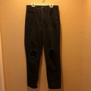 Old navy sky-hi straight jeans, size 4, black